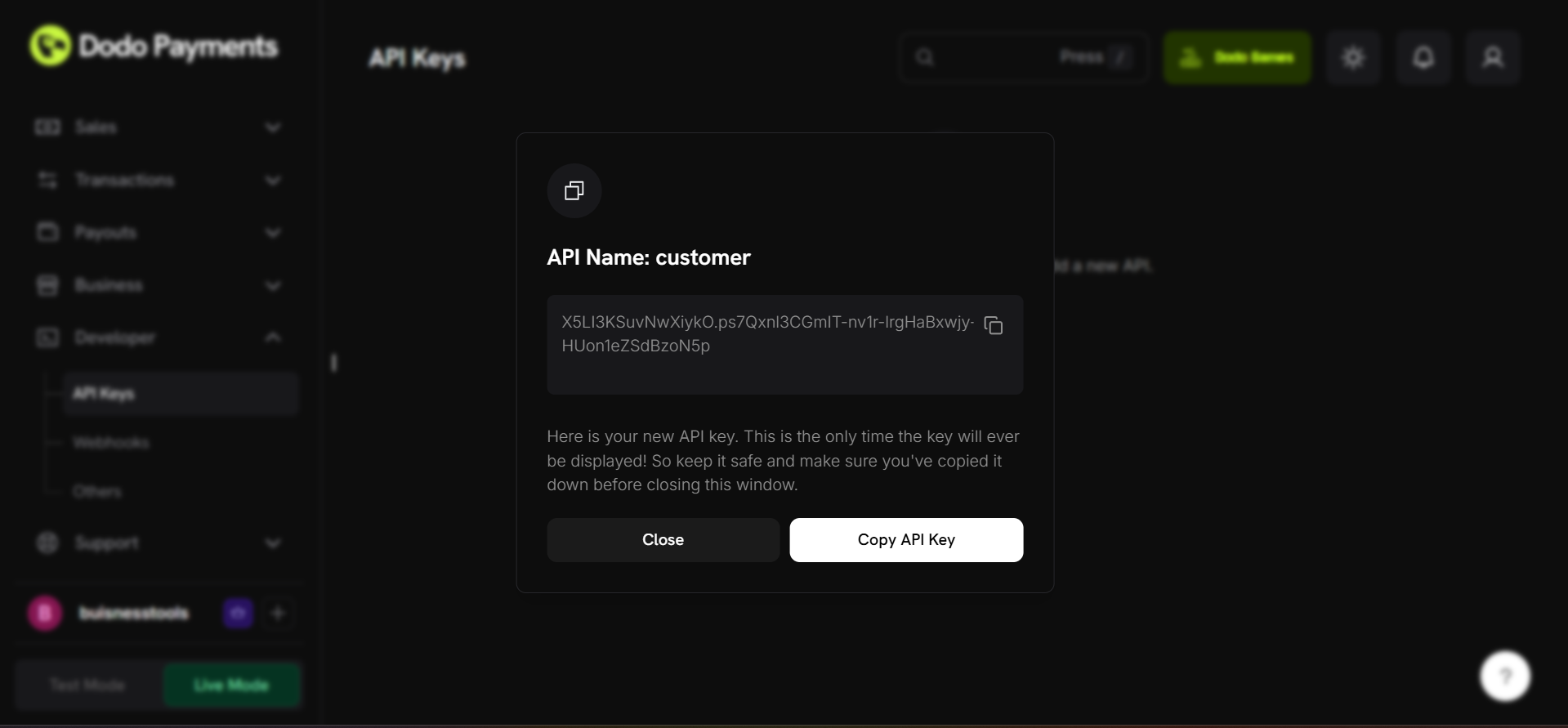 Api keys